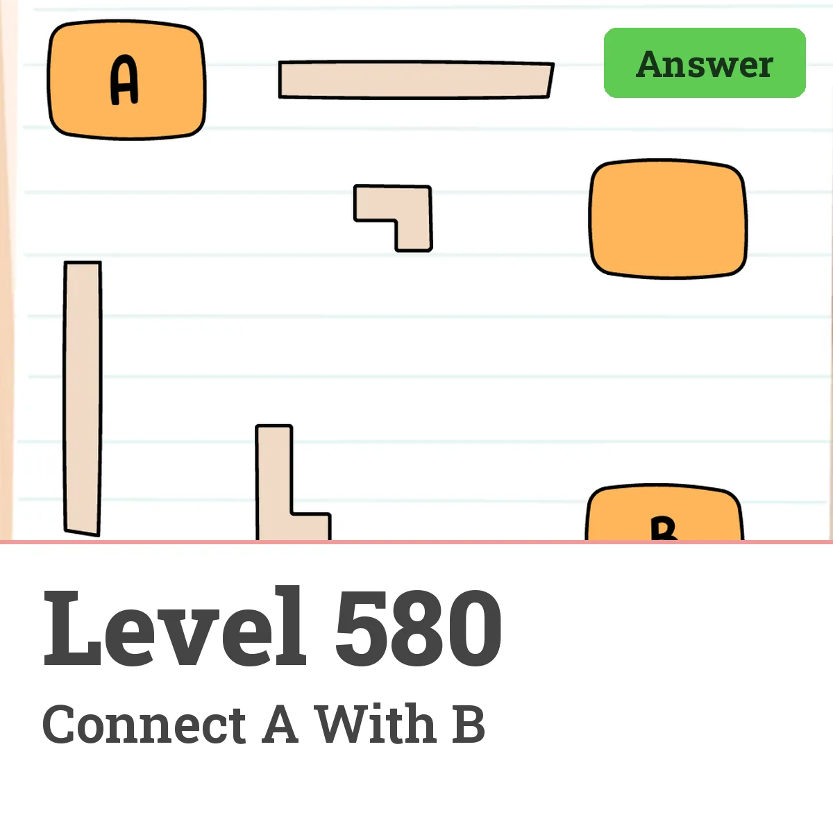 Brain Test: Tricky Puzzles Level 580 answer – Connect A With B