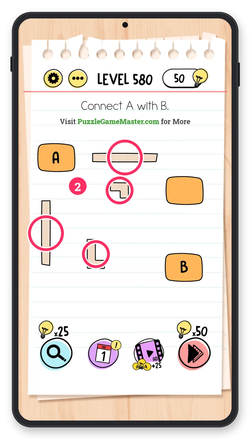 Brain Test: Tricky Puzzles Level 580 step 2: Connect them