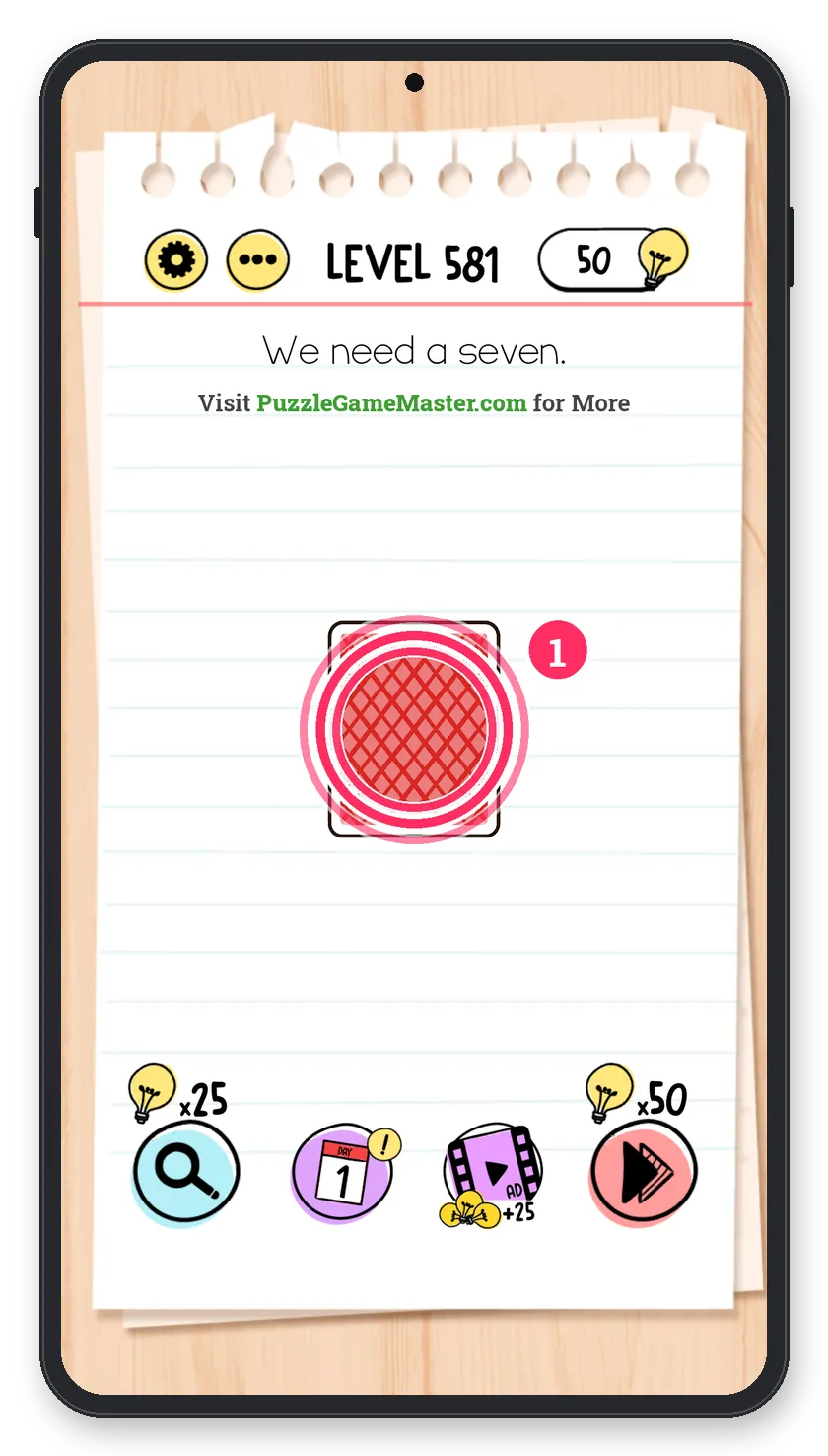 Brain Test: Tricky Puzzles Level 581 answer with steps marked
