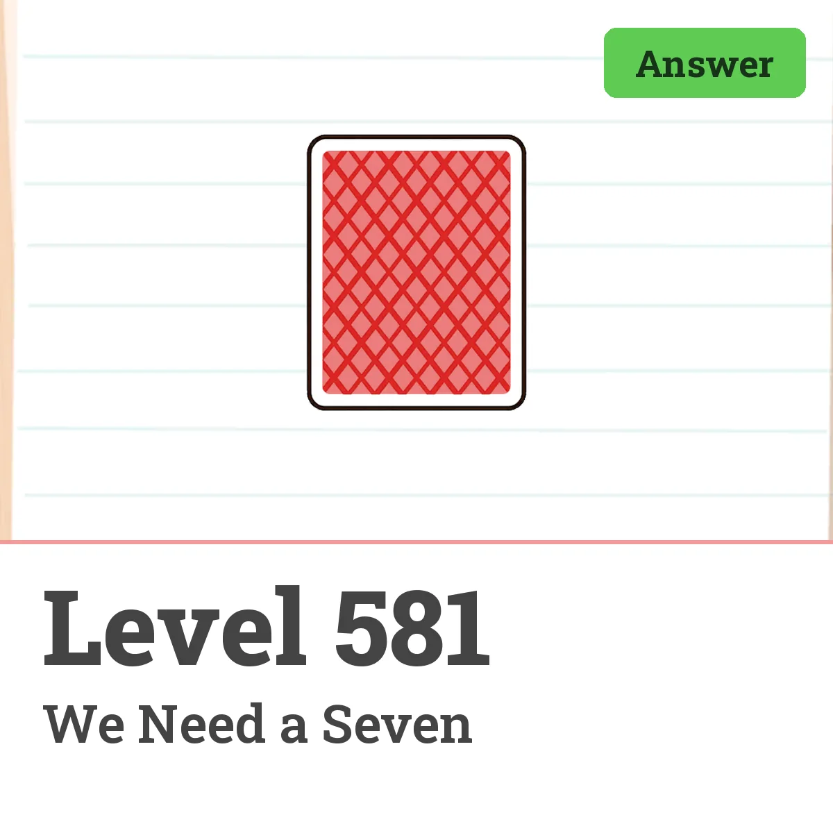 Brain Test: Tricky Puzzles Level 581 answer – We Need a Seven