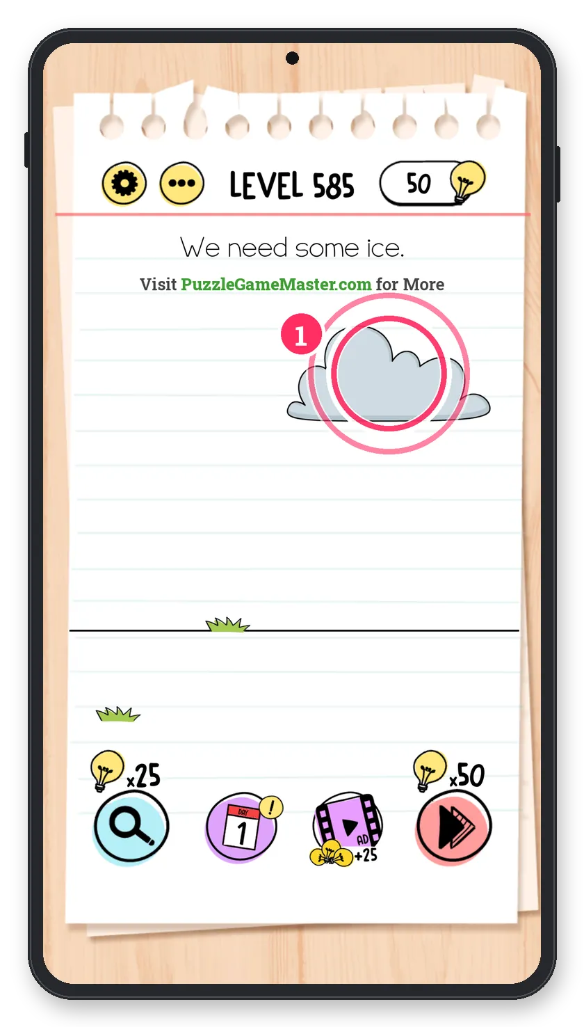 Brain Test: Tricky Puzzles Level 585 step 1: Make rain