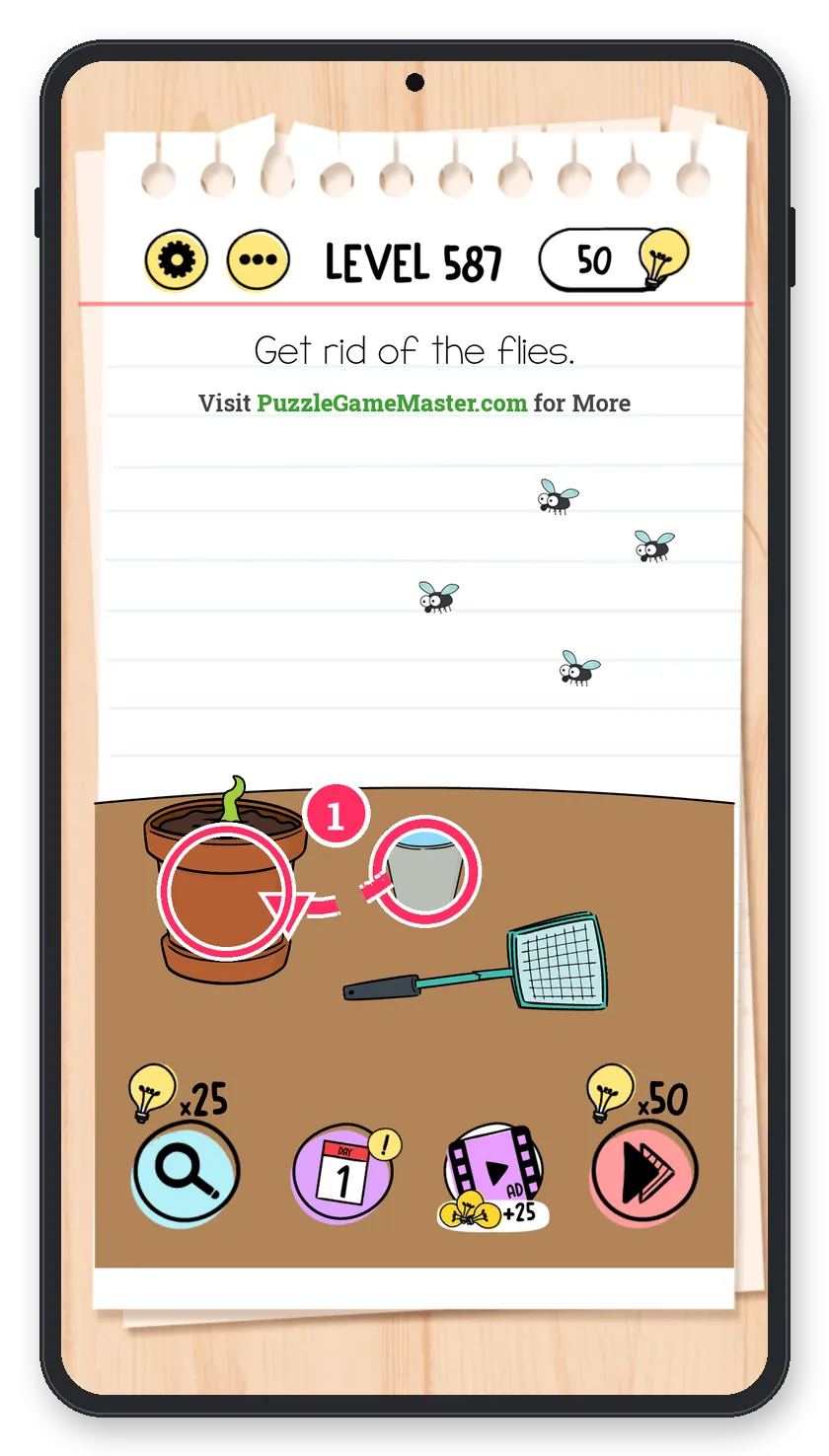 Brain Test: Tricky Puzzles Level 587 answer with steps marked