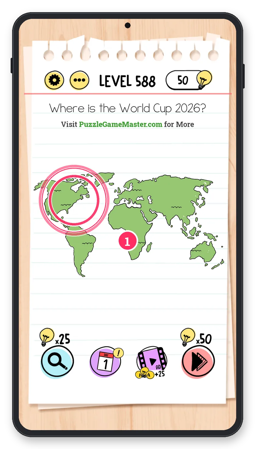 Brain Test: Tricky Puzzles Level 588 answer with steps marked