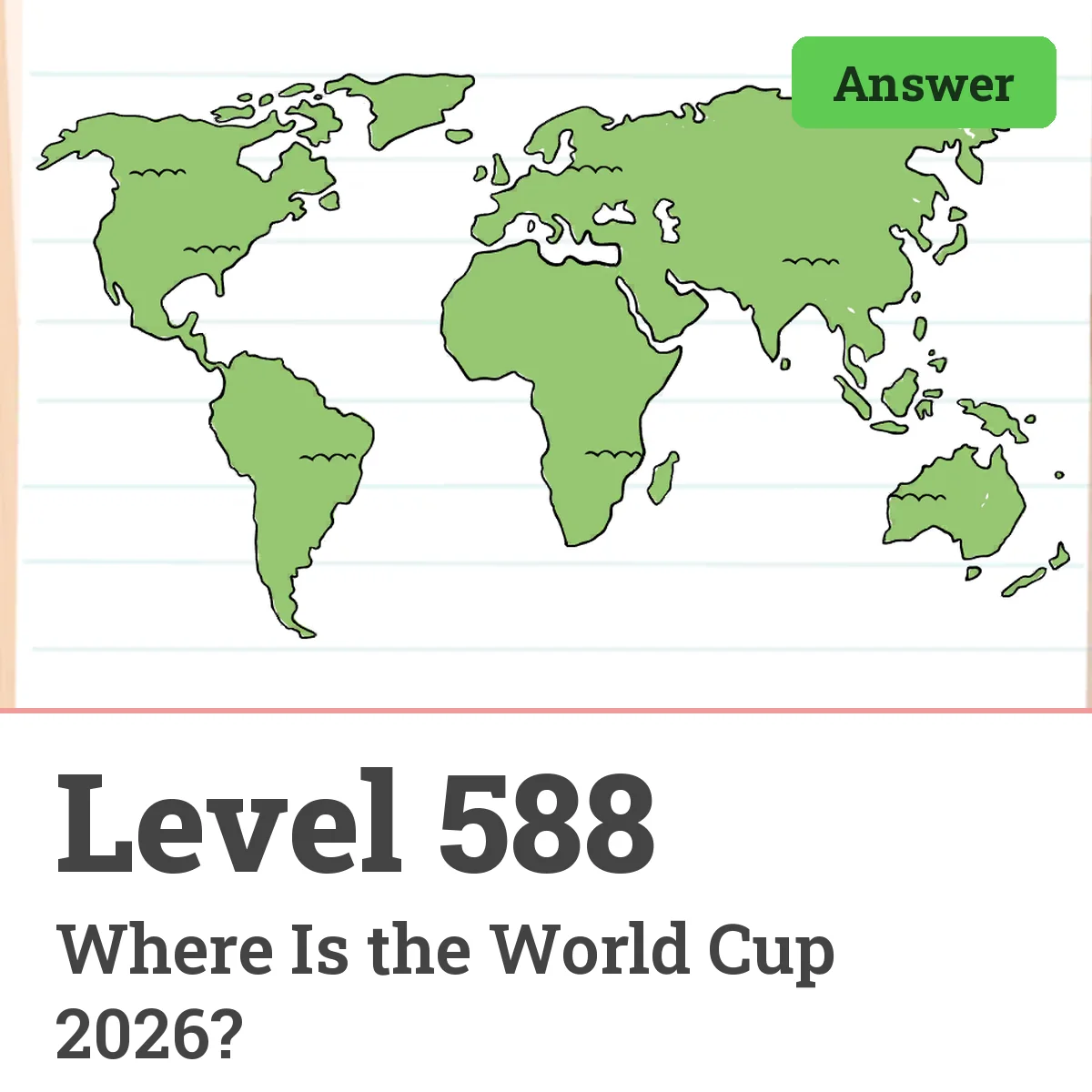 Brain Test: Tricky Puzzles Level 588 answer – Where Is the World Cup 2026?