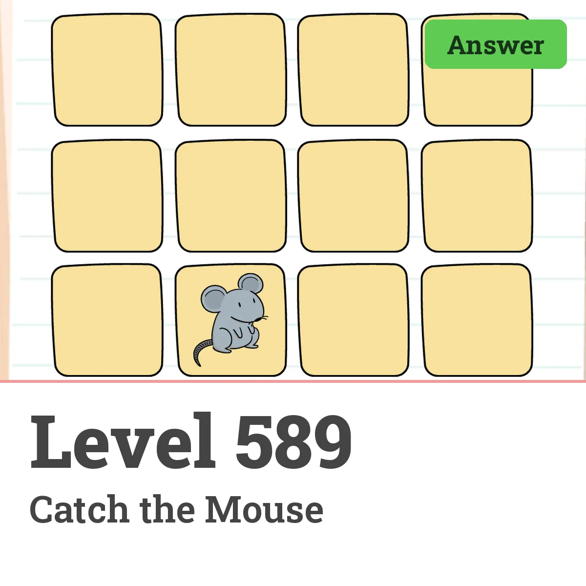 Brain Test: Tricky Puzzles Level 589 answer – Catch the Mouse