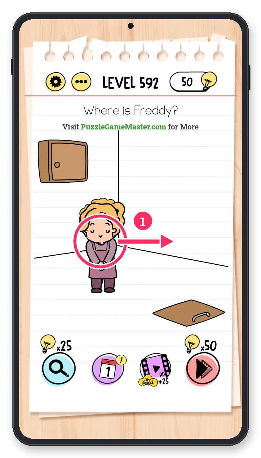 Brain Test: Tricky Puzzles Level 592 answer with steps marked