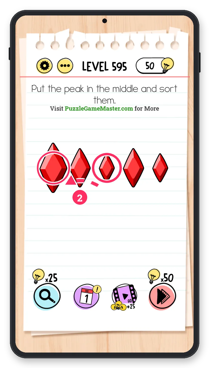 Brain Test: Tricky Puzzles Level 595 step 2: Left