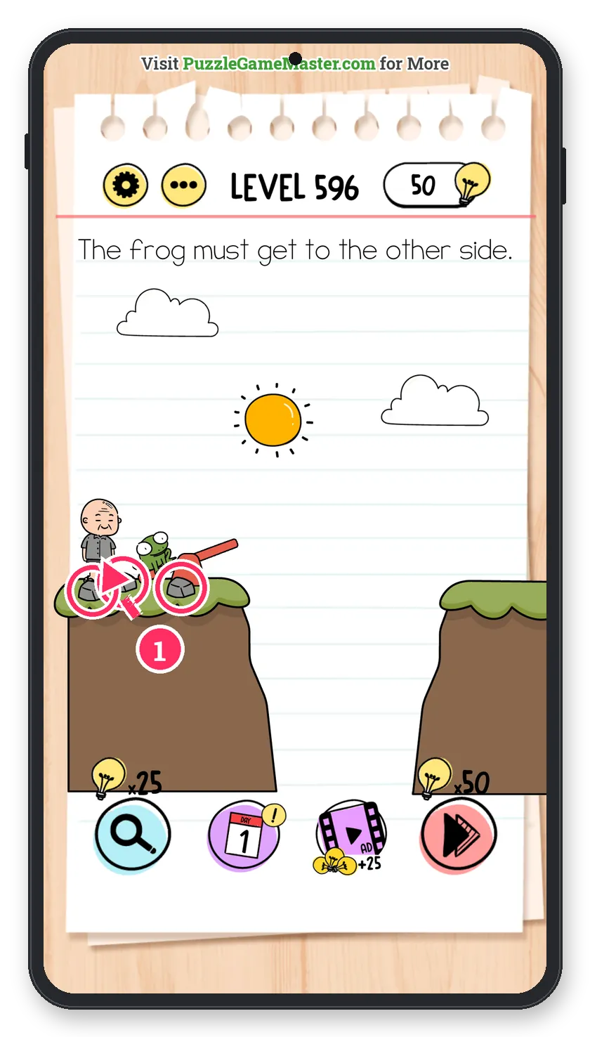 Brain Test: Tricky Puzzles Level 596 step 1: Add weight