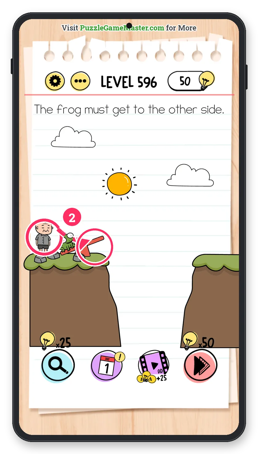 Brain Test: Tricky Puzzles Level 596 step 2: Launch