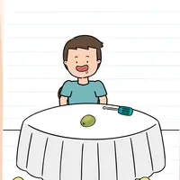 Brain Test: Tricky Puzzles Level 599 answer – He Wants to Eat an Olive