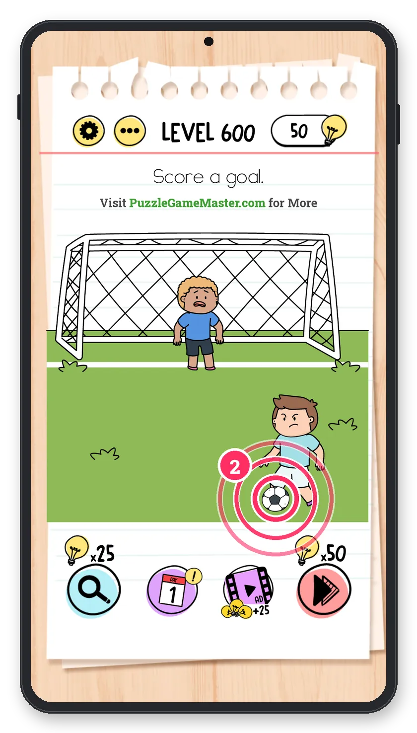 Brain Test: Tricky Puzzles Level 600 step 2: Kick