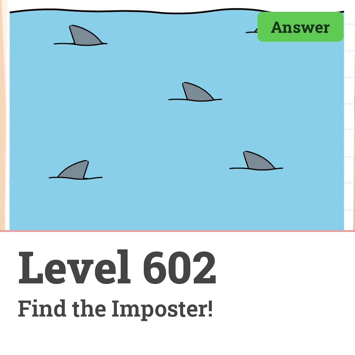 Brain Test: Tricky Puzzles Level 602 answer – Find the Imposter!