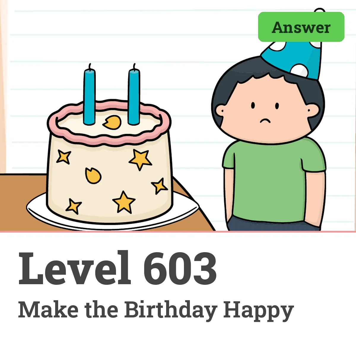 Brain Test: Tricky Puzzles Level 603 answer – Make the Birthday Happy