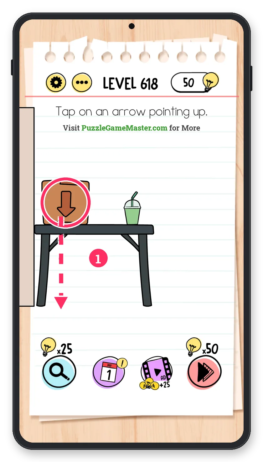 Brain Test: Tricky Puzzles Level 618 step 1: Drop it