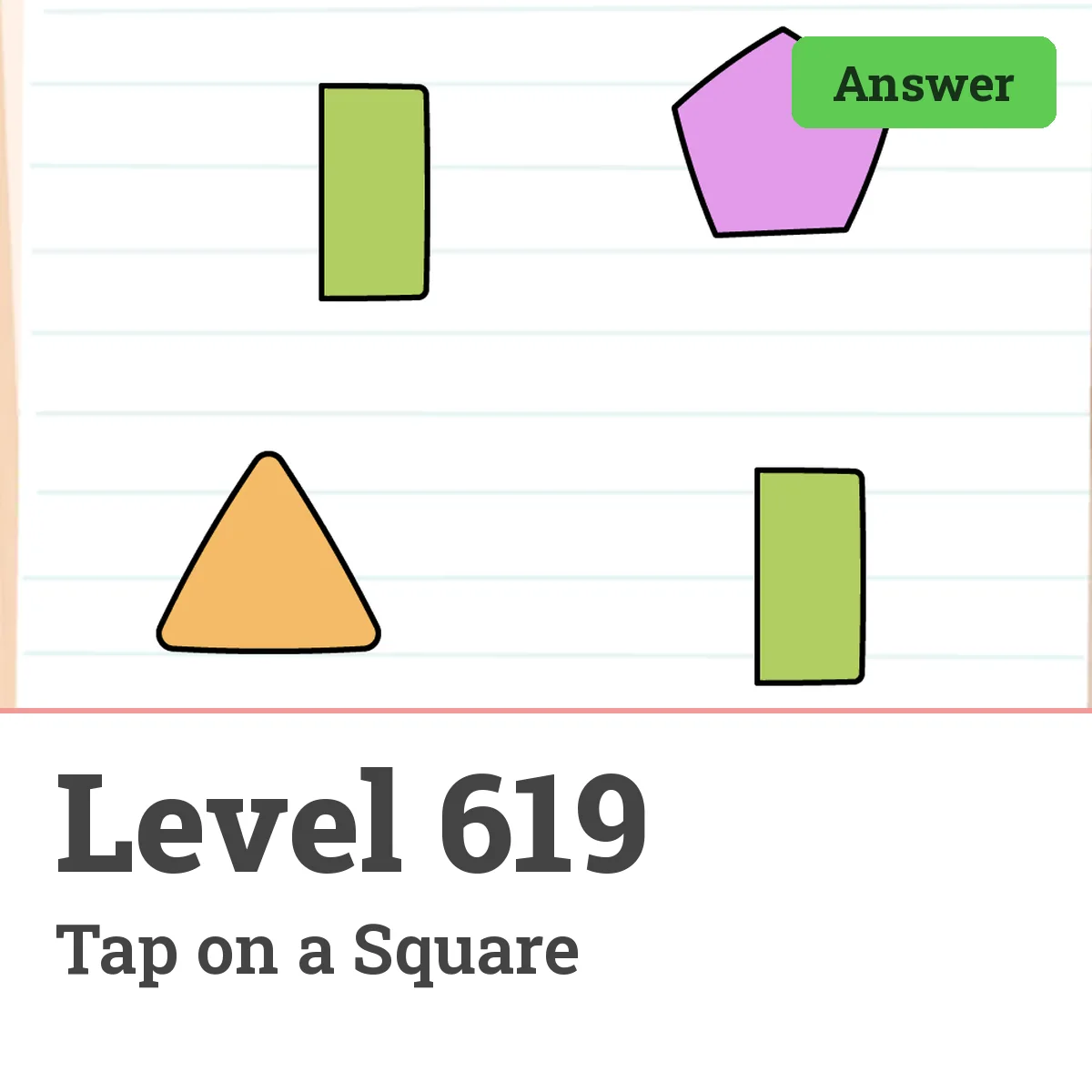 Brain Test: Tricky Puzzles Level 619 answer – Tap on a Square