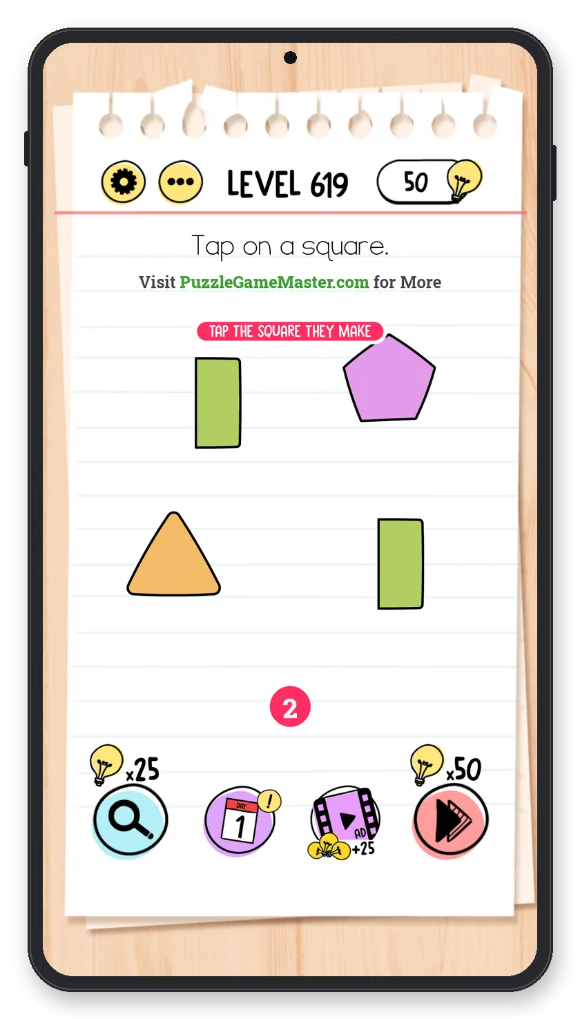 Brain Test: Tricky Puzzles Level 619 step 2: Tap