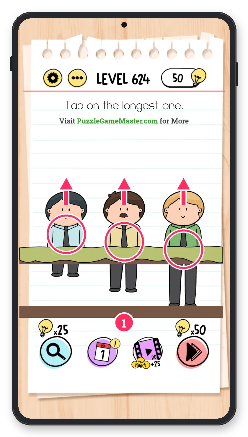 Brain Test: Tricky Puzzles Level 624 step 1: Compare