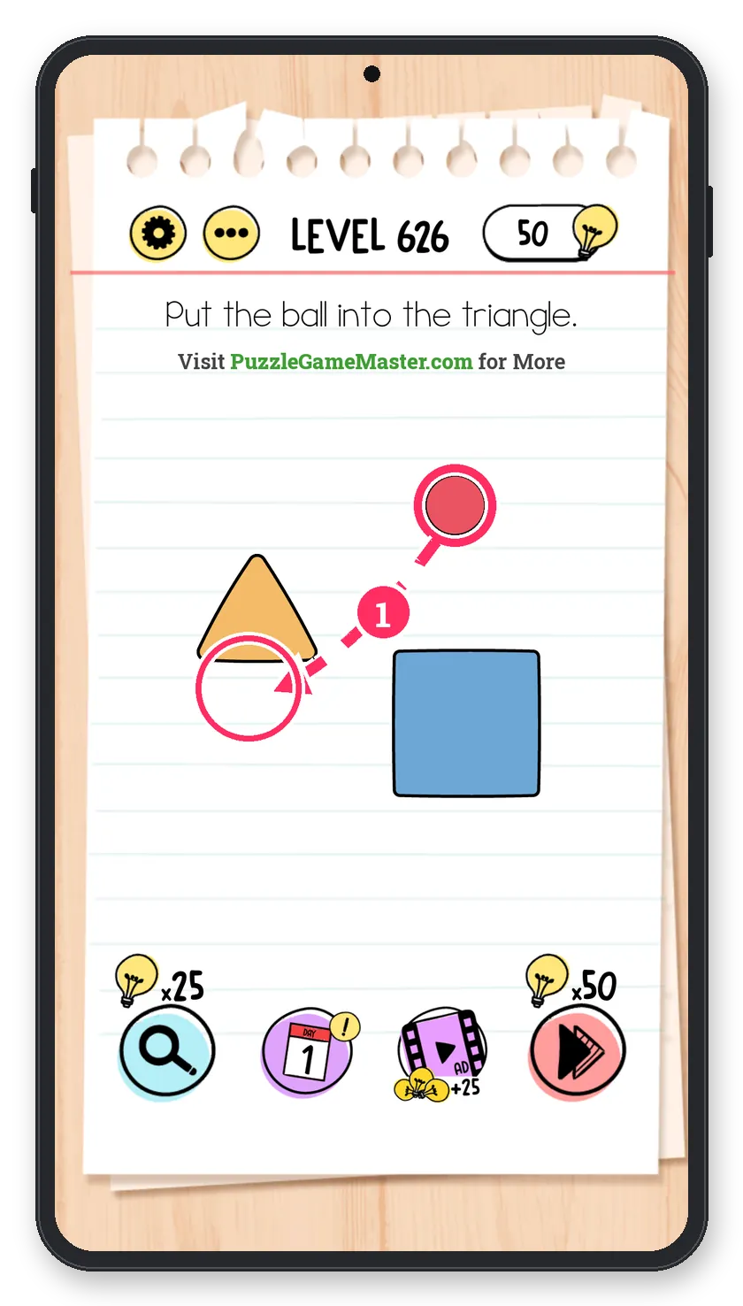 Brain Test: Tricky Puzzles Level 626 answer with steps marked