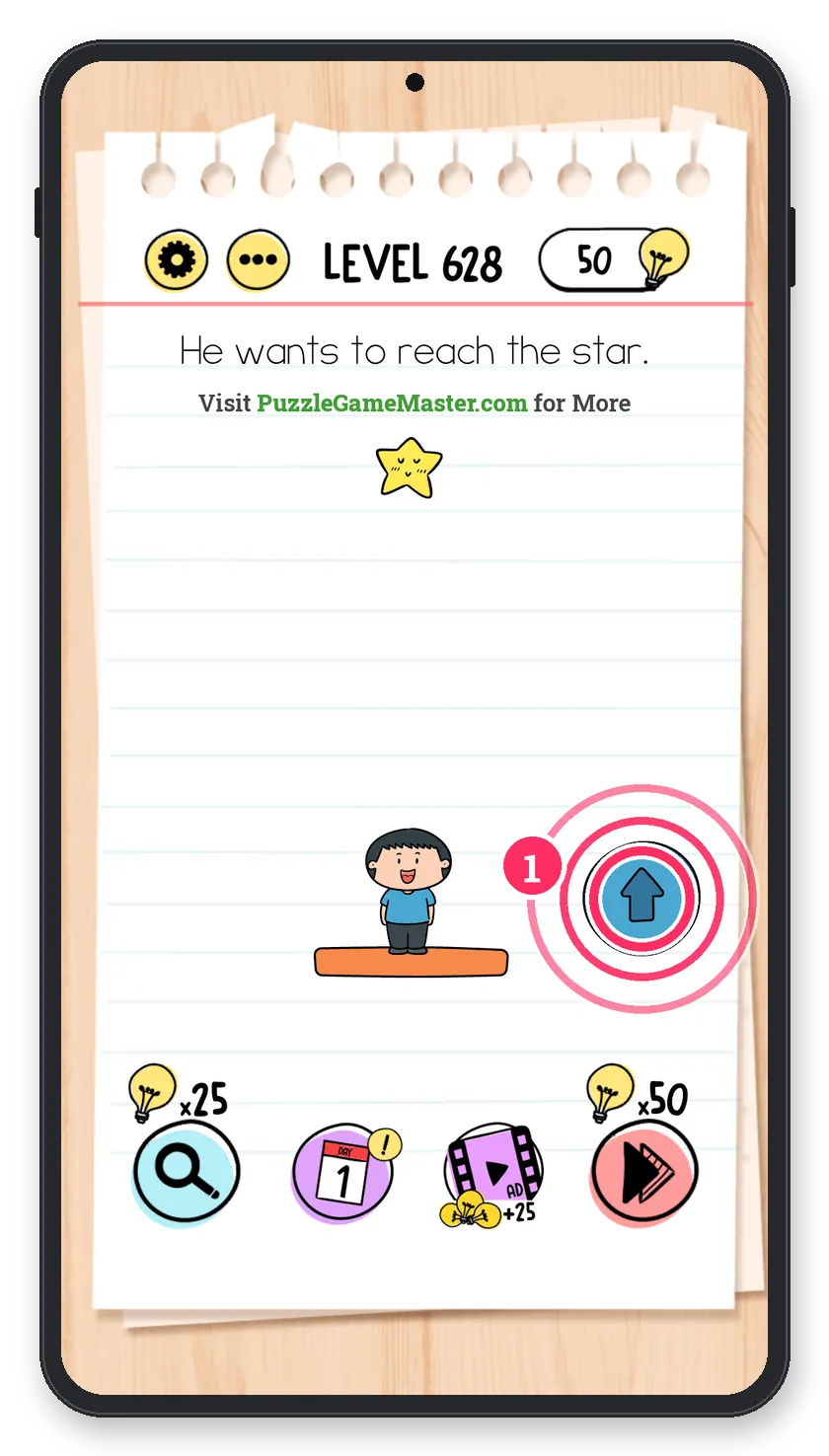 Brain Test: Tricky Puzzles Level 628 step 1: Jump