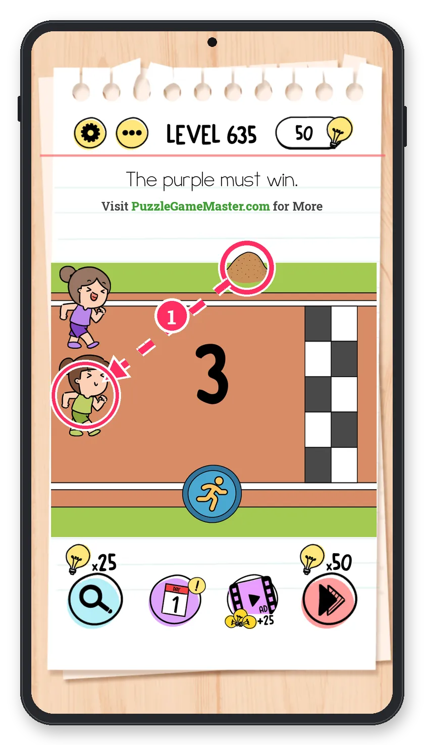 Brain Test: Tricky Puzzles Level 635 step 1: Blind the rival