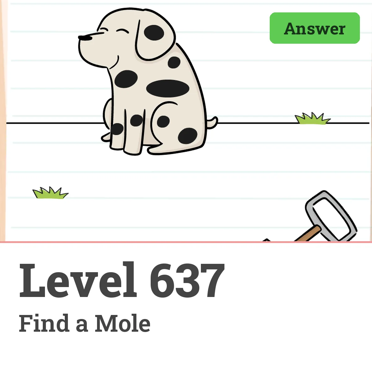Brain Test: Tricky Puzzles Level 637 answer – Find a Mole