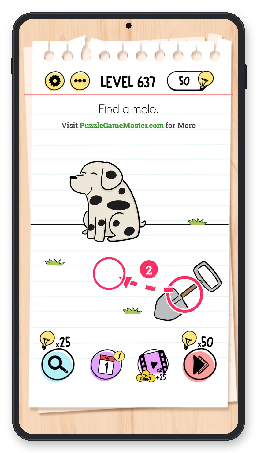 Brain Test: Tricky Puzzles Level 637 step 2: Dig