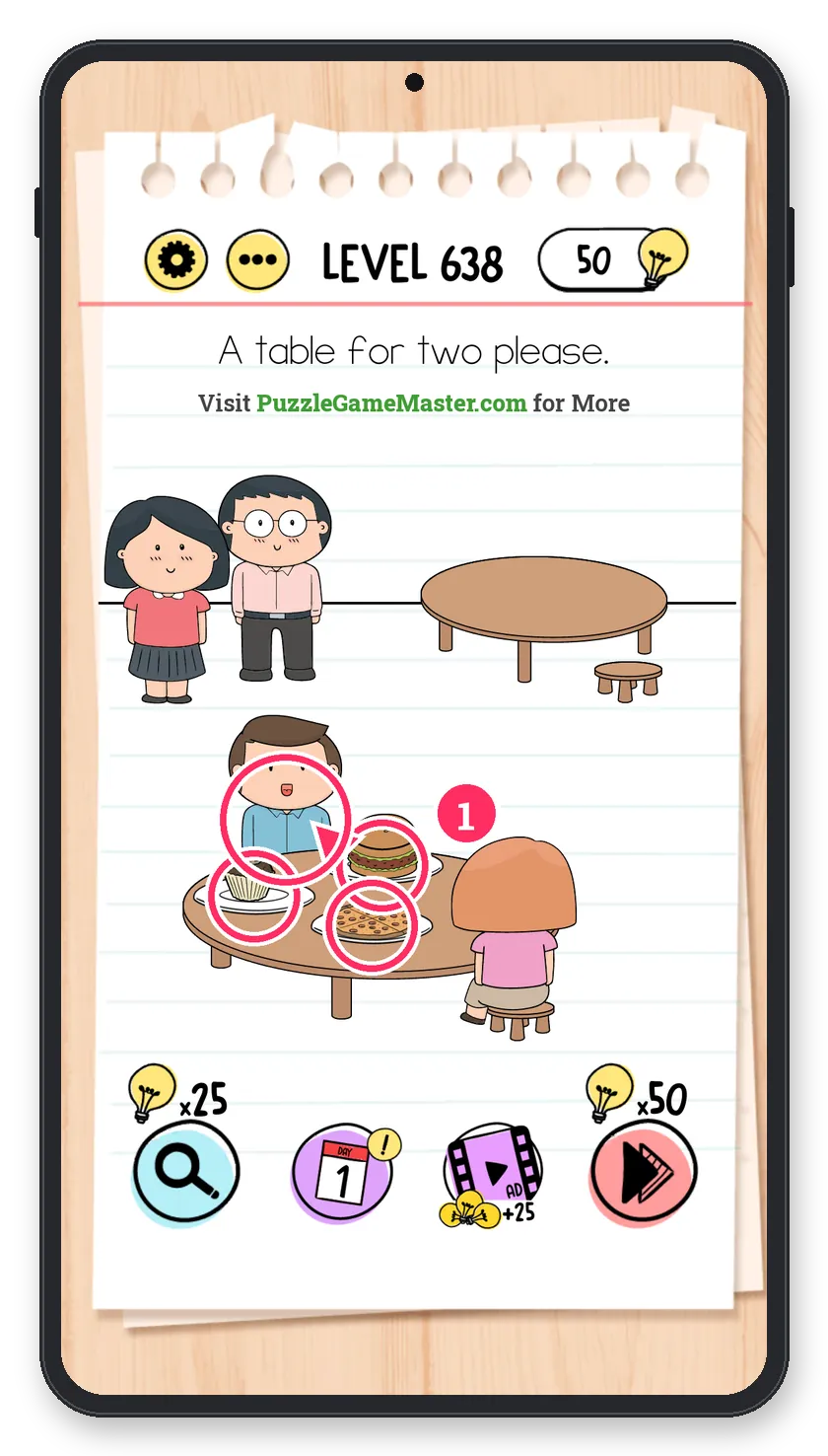 Brain Test: Tricky Puzzles Level 638 answer with steps marked
