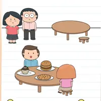 Brain Test: Tricky Puzzles Level 638 answer – A Table for Two Please