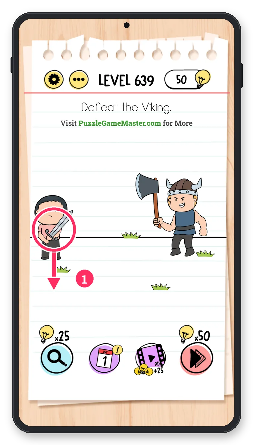 Brain Test: Tricky Puzzles Level 639 answer with steps marked