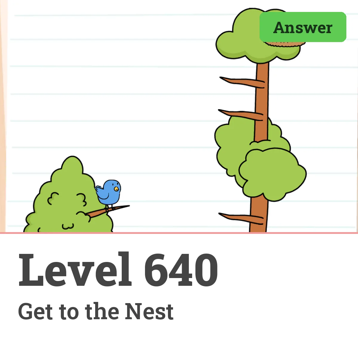 Brain Test: Tricky Puzzles Level 640 answer – Get to the Nest