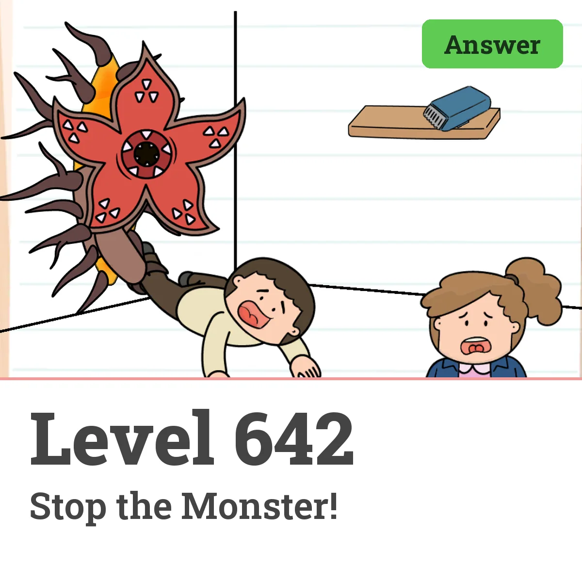 Brain Test: Tricky Puzzles Level 642 answer – Stop the Monster!