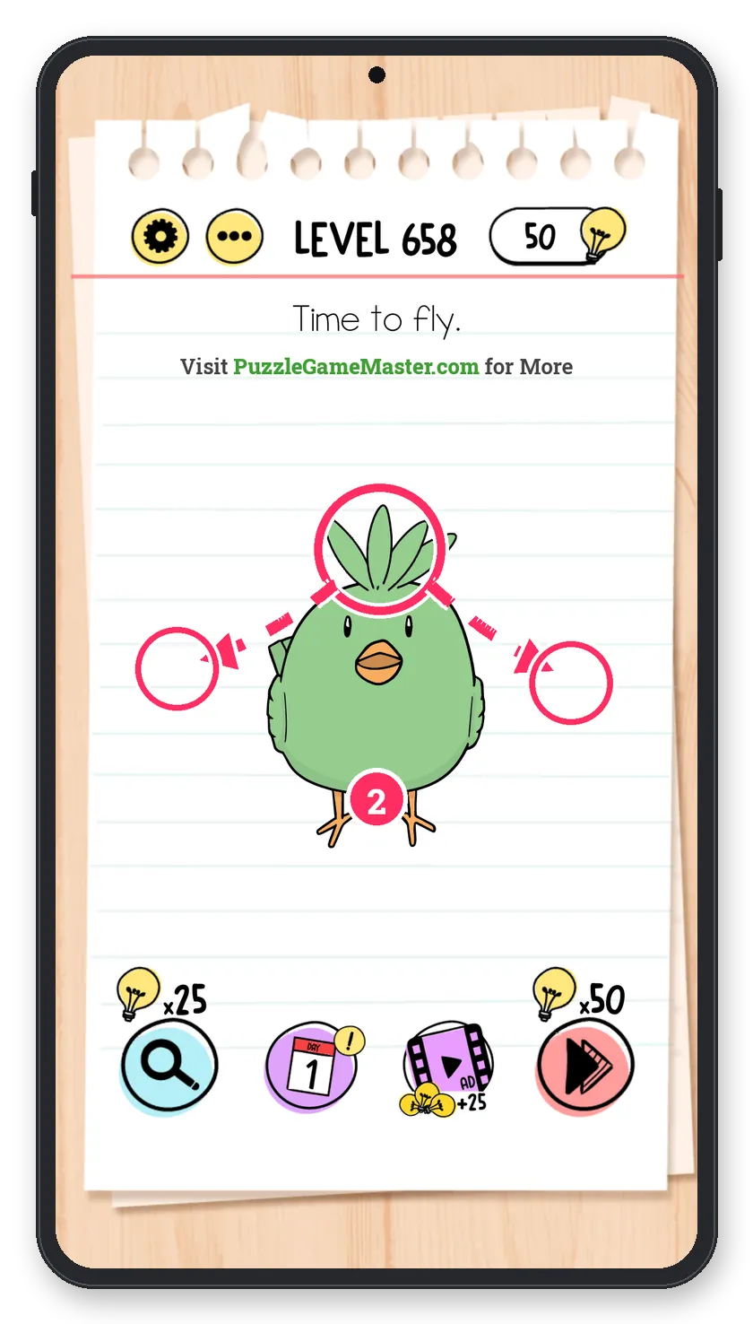 Brain Test: Tricky Puzzles Level 658 step 2: Add feathers