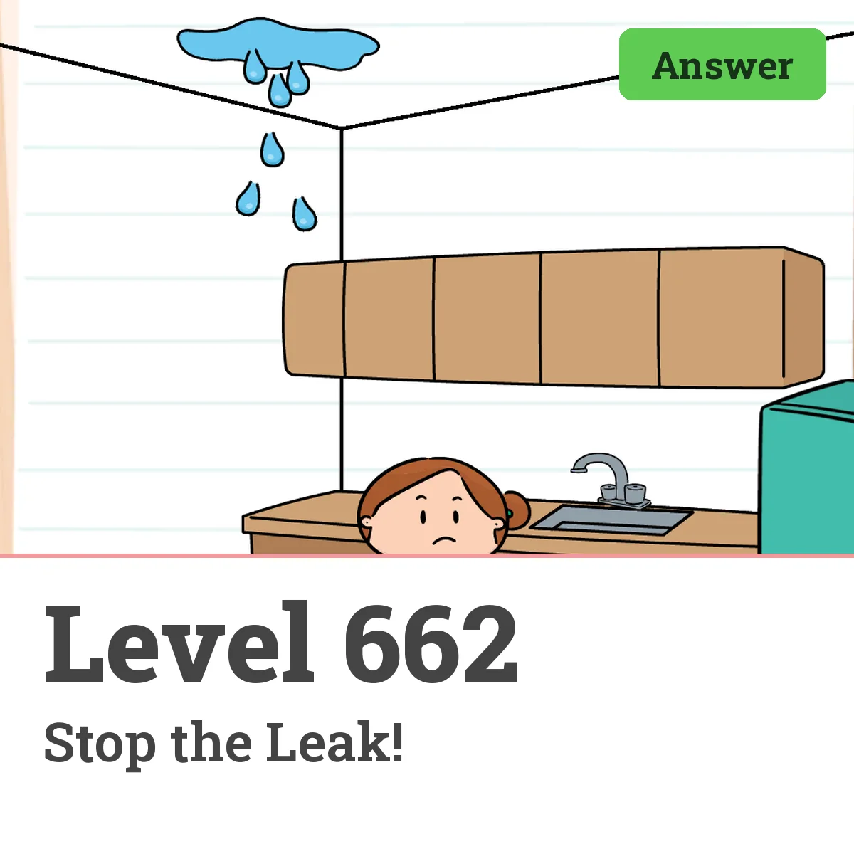 Brain Test: Tricky Puzzles Level 662 answer – Stop the Leak!