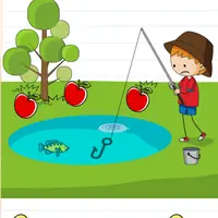 Brain Test: Tricky Puzzles Level 74 answer – The Fisherman Is Having a Terrible Day, Help Him Catch a Fish